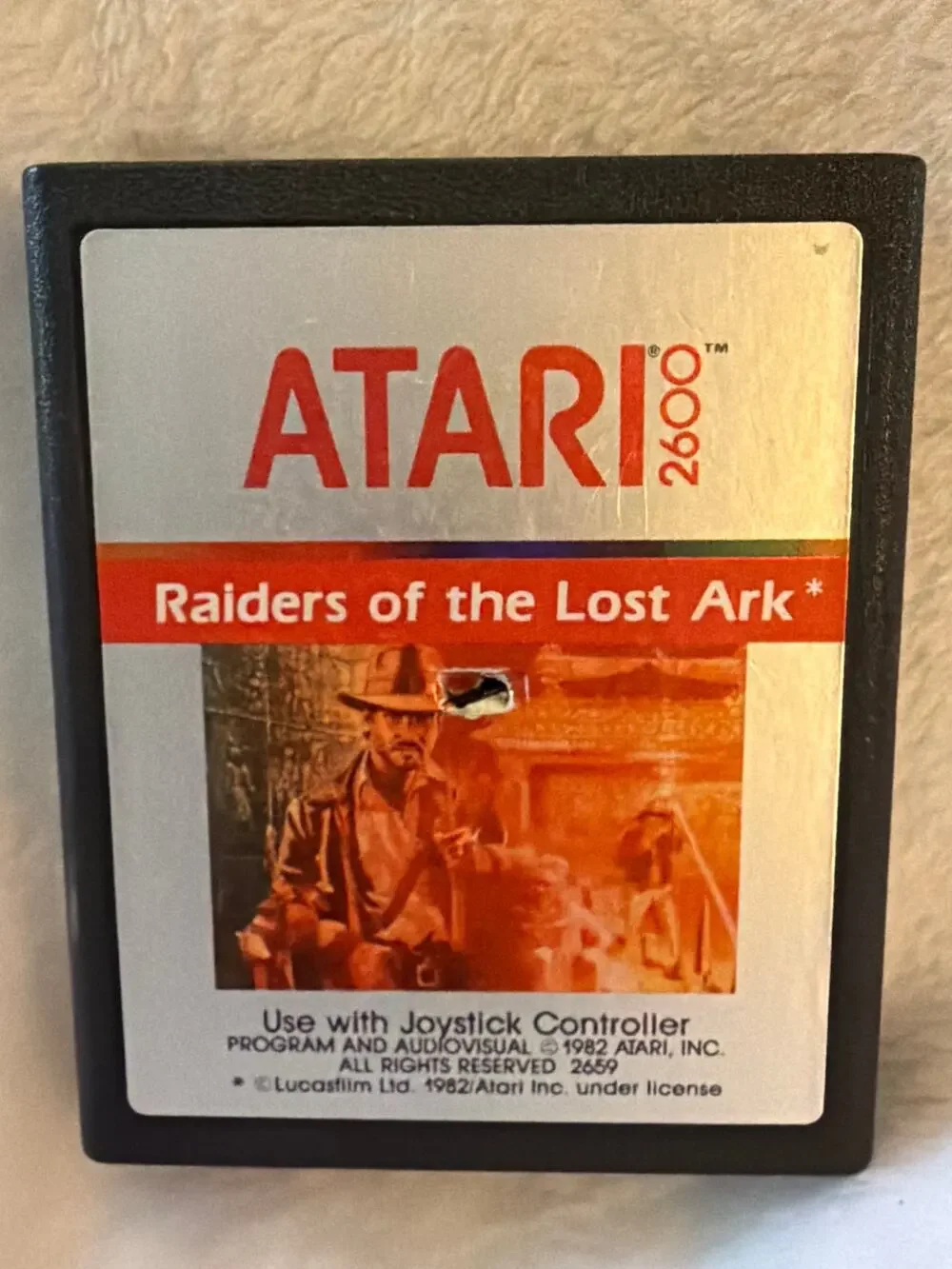 Raiders of the Lost Ark Atari 2600 Video Game Cartridge 1982 Vintage